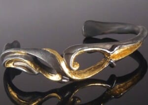 Pure Gold &Amp;Amp; Steel Cuff 1 Pure Gold And Steel Bracelet