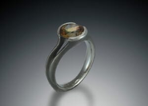 Blackened Steel &Amp;Amp; Andalusite Ring 7 Blackened Steel Andalusite Ring