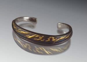 Steel &Amp;Amp; Gold Flames Bracelet 3 Steel Gold Flames Bracelet