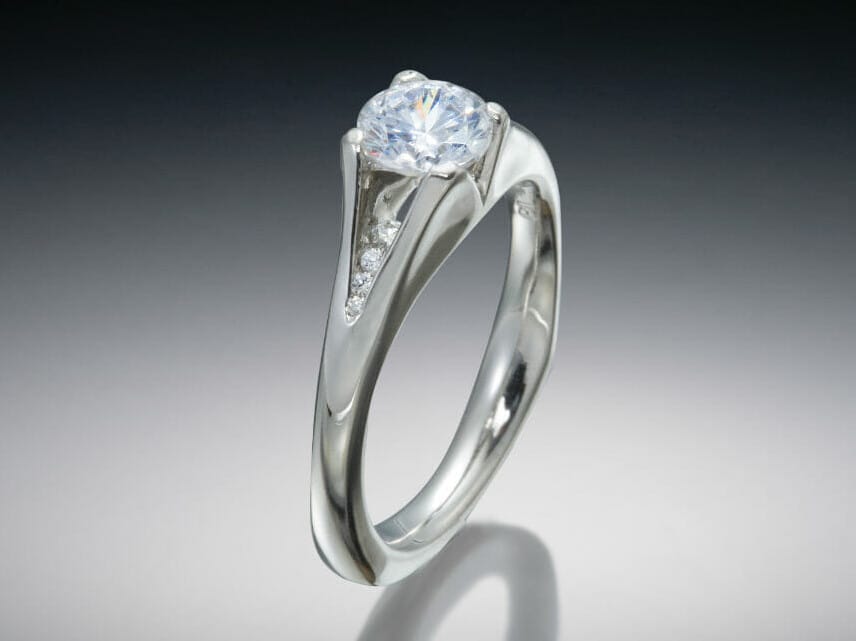 Princess Diamond Engagement Ring 14 Multi Stone Diamond Princess Engagement Ring