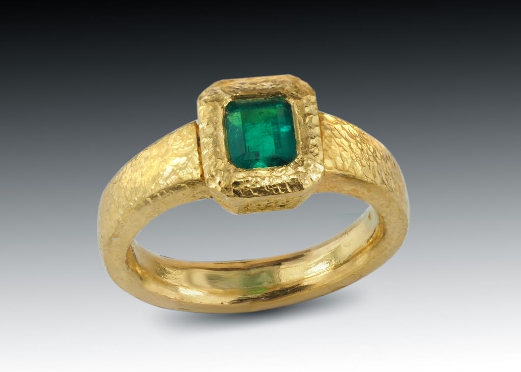 Emerald 2 Square Ancient Emerald Ring