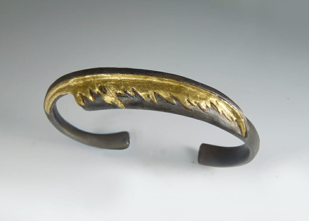 22K Steel Feather Bracelet Skylight Jewelers Custom Jewelry Design