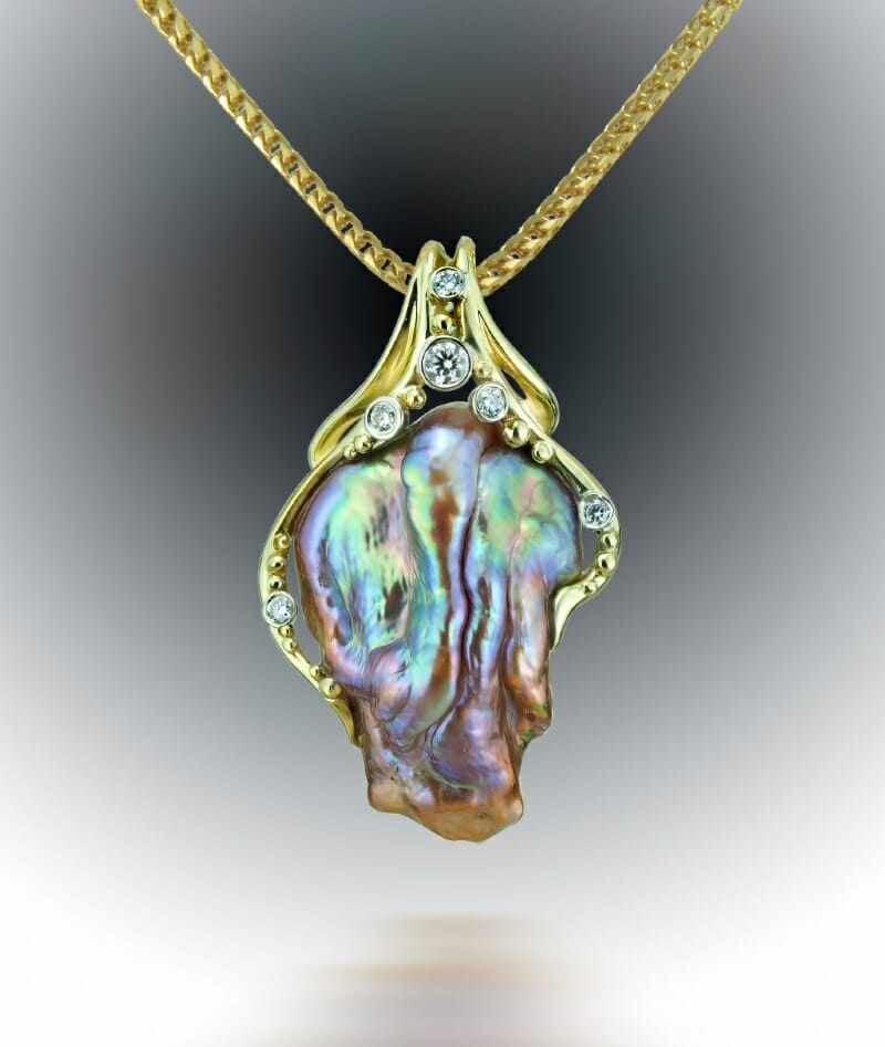 Freshwater Pecan Pearl Pendant Skylight Jewelers Custom