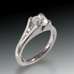 New Classic Engagement Ring 22 New Classic Palladium Engagement Ring