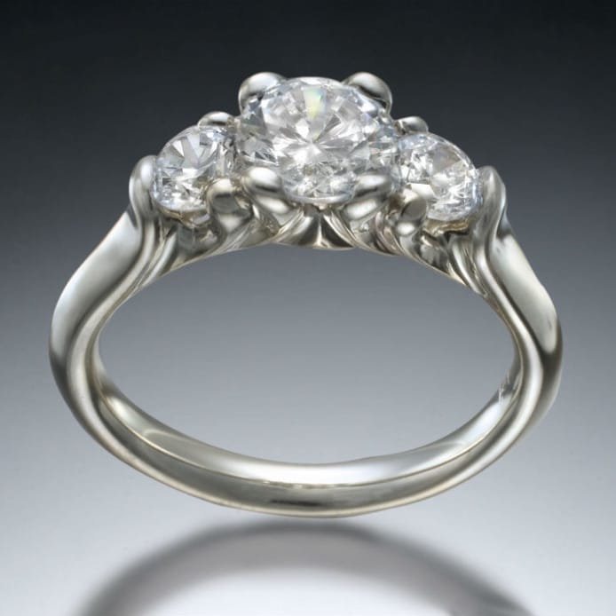 Three Stone Engagement Ring Skylight Jewelers Custom Jewelry