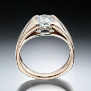 Suspended Rose Gold Engagement Ring 20 Rose Gold Suspended Diamond Solitare Ring