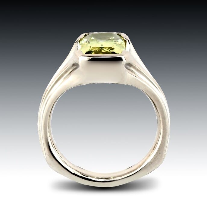 Chrysoberyl Palladium Ring 2 Chrysoberyl Palladium Ring Side