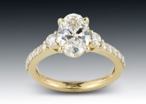 Oval Diamond Yellow Gold Engagement Ring 4 Oval Diamond Yellow Gold Engagement Ring
