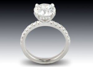 Platinum Four Prong Engagement Ring 2 Platinum Four Prong Engagement Ring