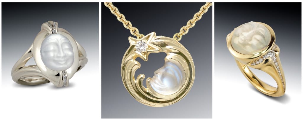 Skylight Carved Moonstone Jewelry Skylight Carved Moonstone Jewelry